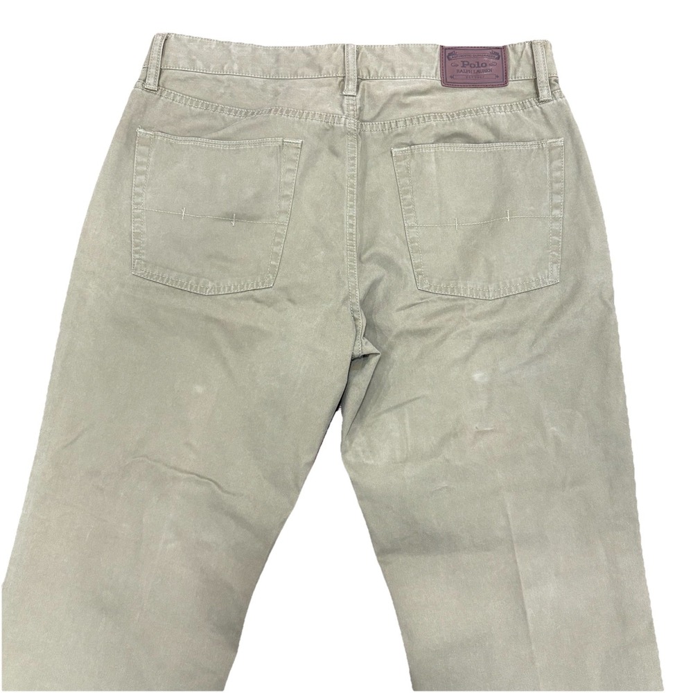 Polo Ralph Lauren Olive Green Pants Mens 34x30 Polo Player Logo Cotton